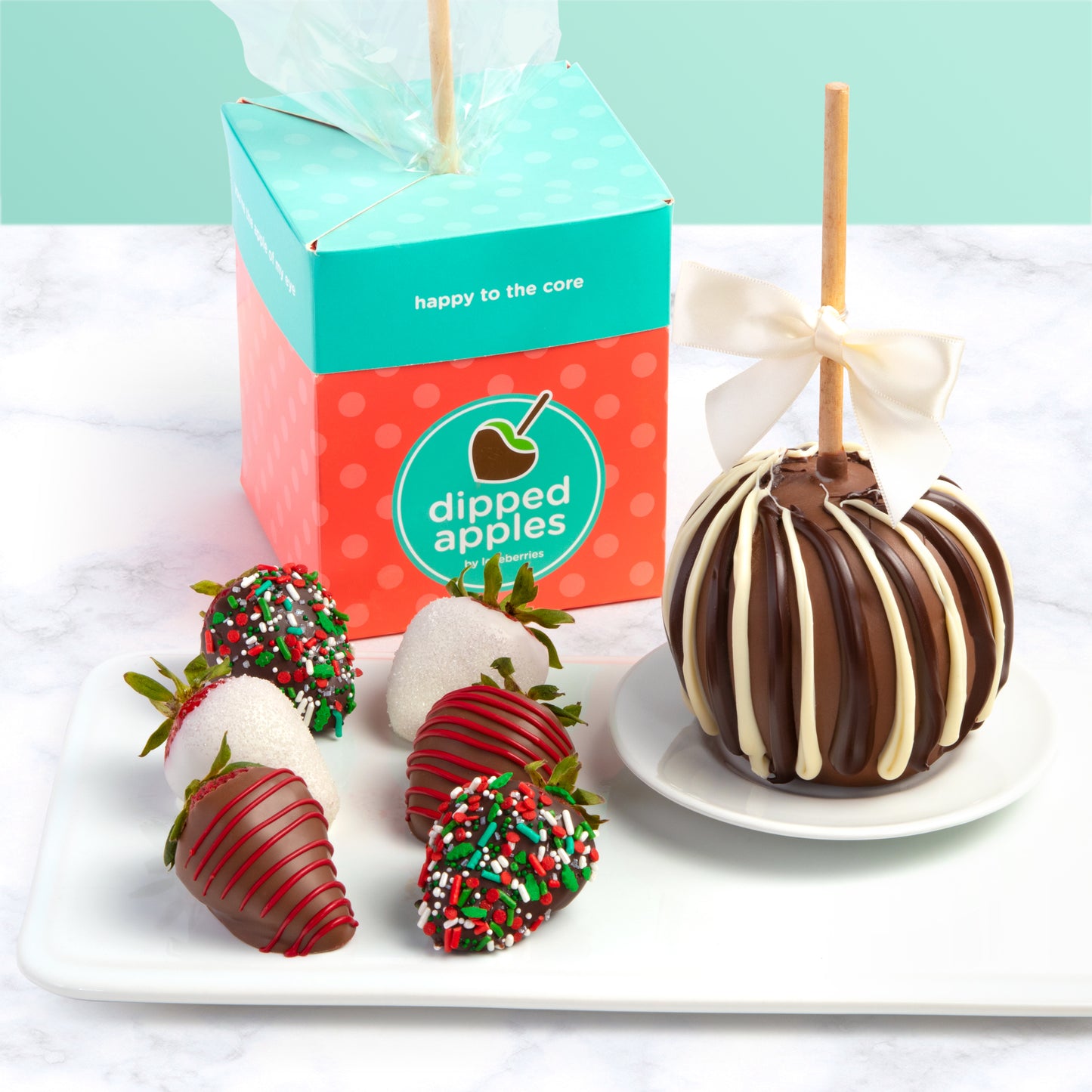 Holly Jolly Bundle: Dipped Strawberries & Caramel Apples