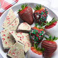Load image into Gallery viewer, Holly Jolly Berries & Peppermint Bark Gift Tin