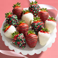Load image into Gallery viewer, Holly Jolly Chocolate Confection Dipped Berries