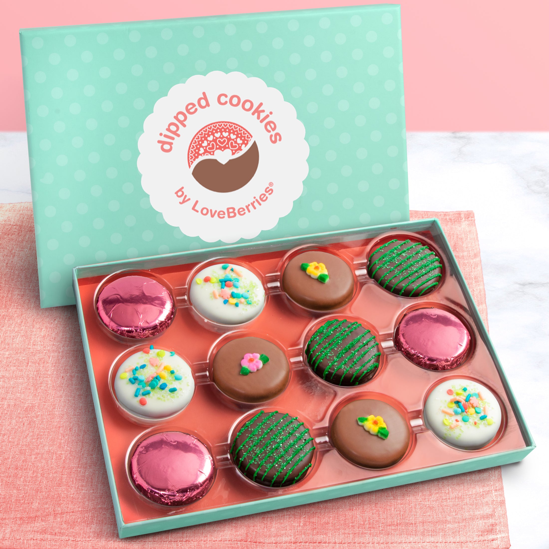 Spring Has Sprung Chocolatey Covered Sandwich Cookies