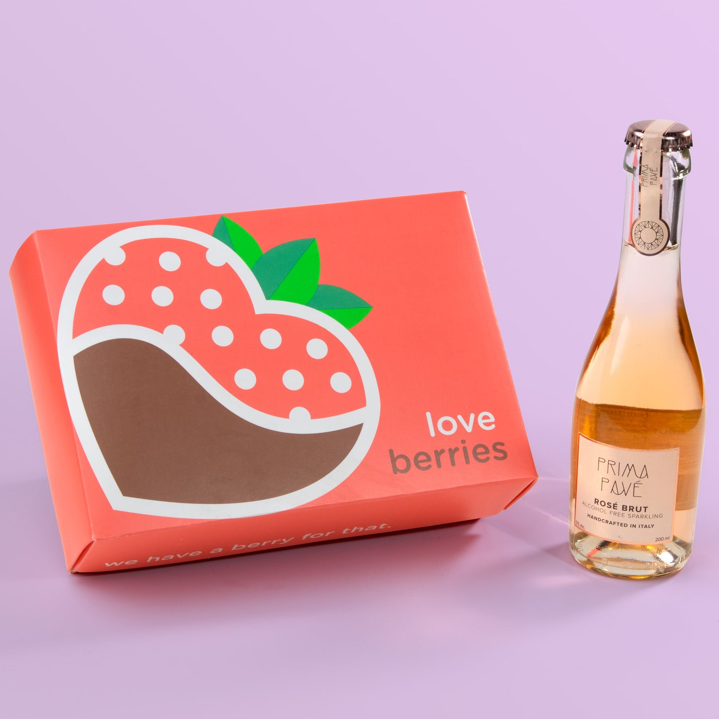 Original Love Berries with Mini Sham-pagne (Alcohol-Free)