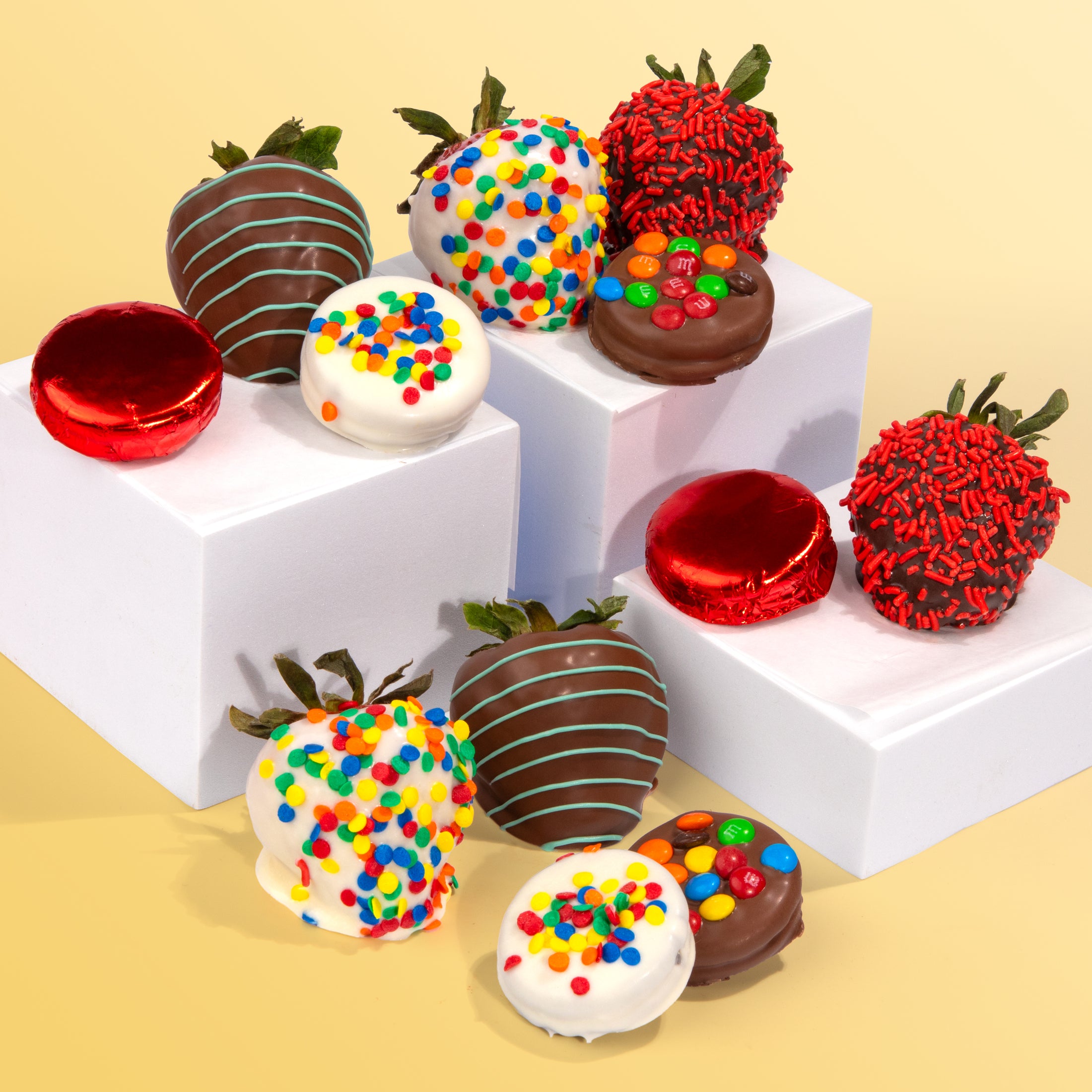 Birthday Berries & Chocolatey Covered Sandwich Cookies