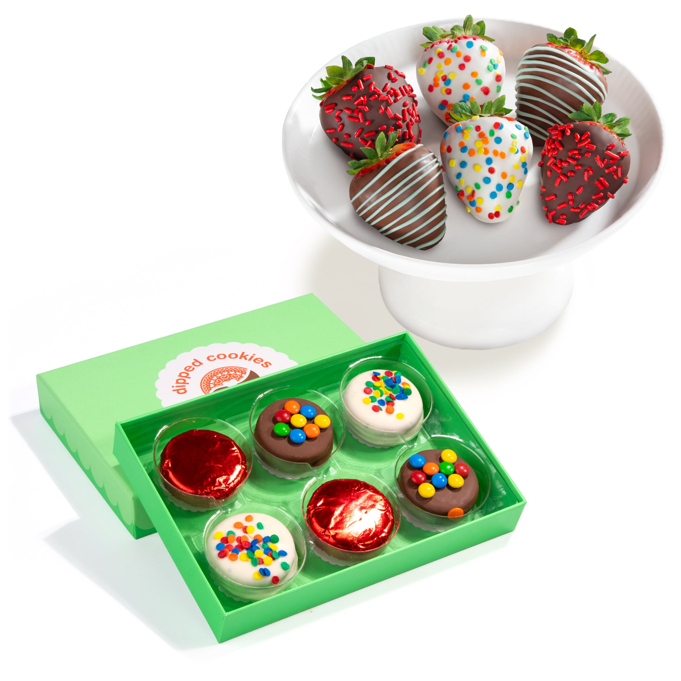 Birthday Berries & Chocolatey Covered Sandwich Cookies