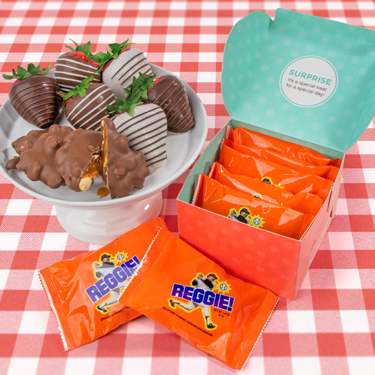 Chocolatey Covered Strawberries & Reggie Bars