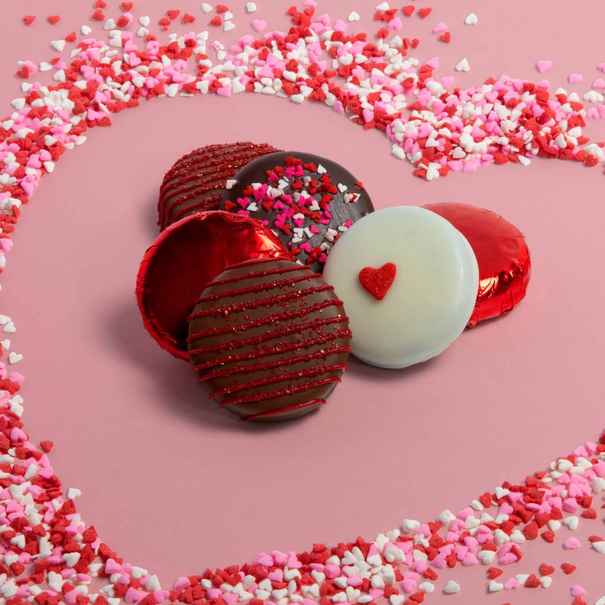 Be My Valentine Chocolatey Covered Sandwich Cookies