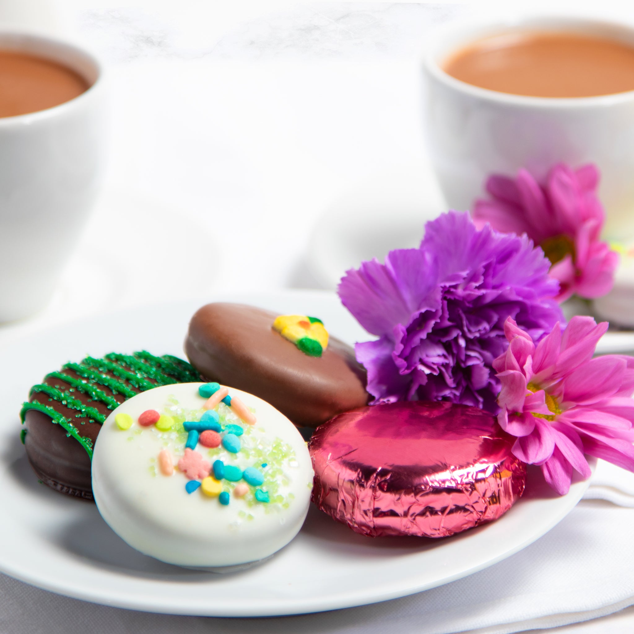 Spring Has Sprung Chocolatey Covered Sandwich Cookies