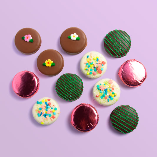 Spring Has Sprung Chocolatey Covered Sandwich Cookies