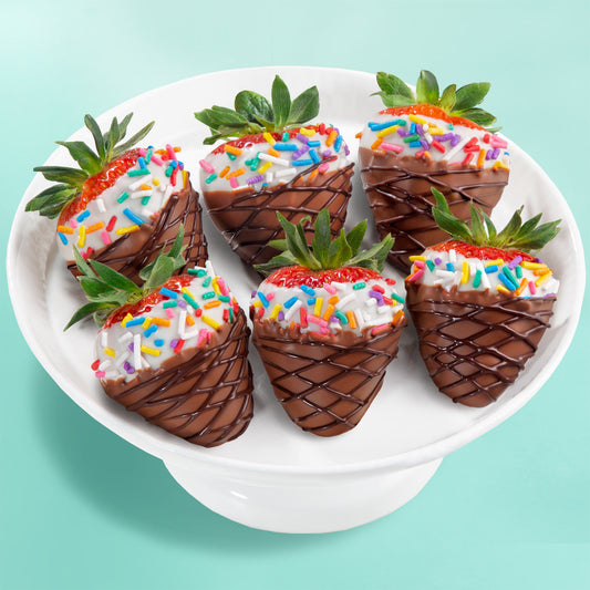 Ice Cream Scoops Dipped Berries