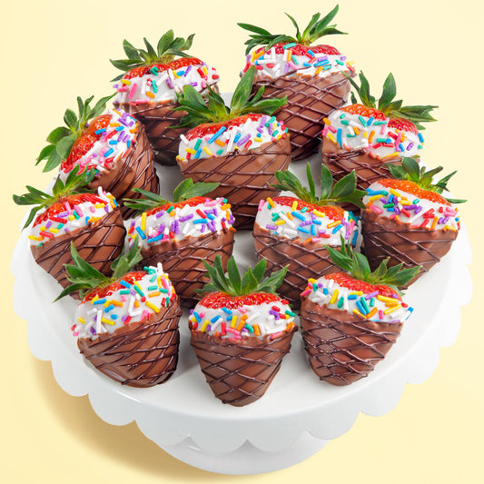 Ice Cream Scoops Dipped Berries