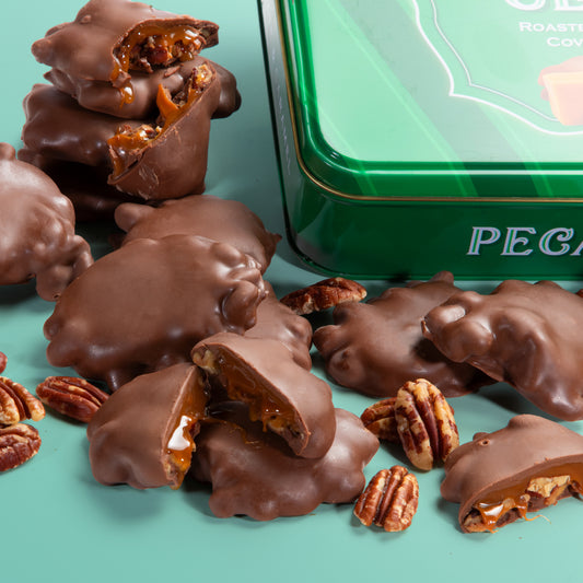 Milk Chocolate Caramel Pecan Clusters